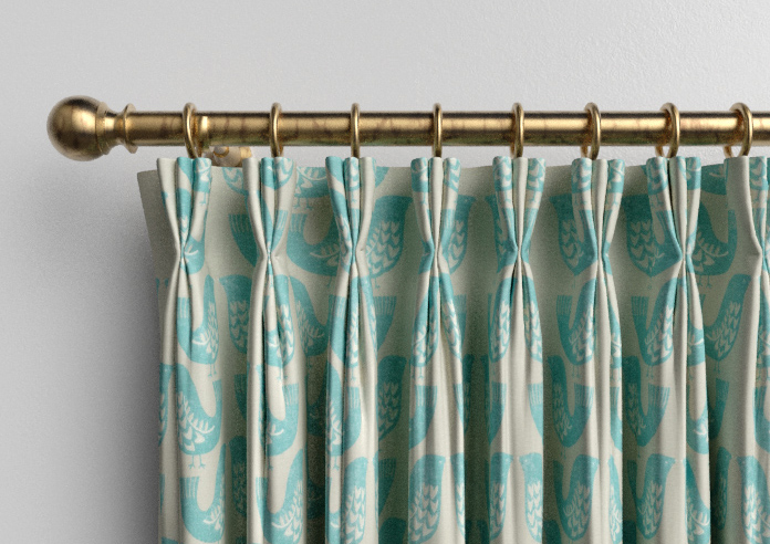 Scandi Birds, Aqua - Made to Measure Curtains - Image 11